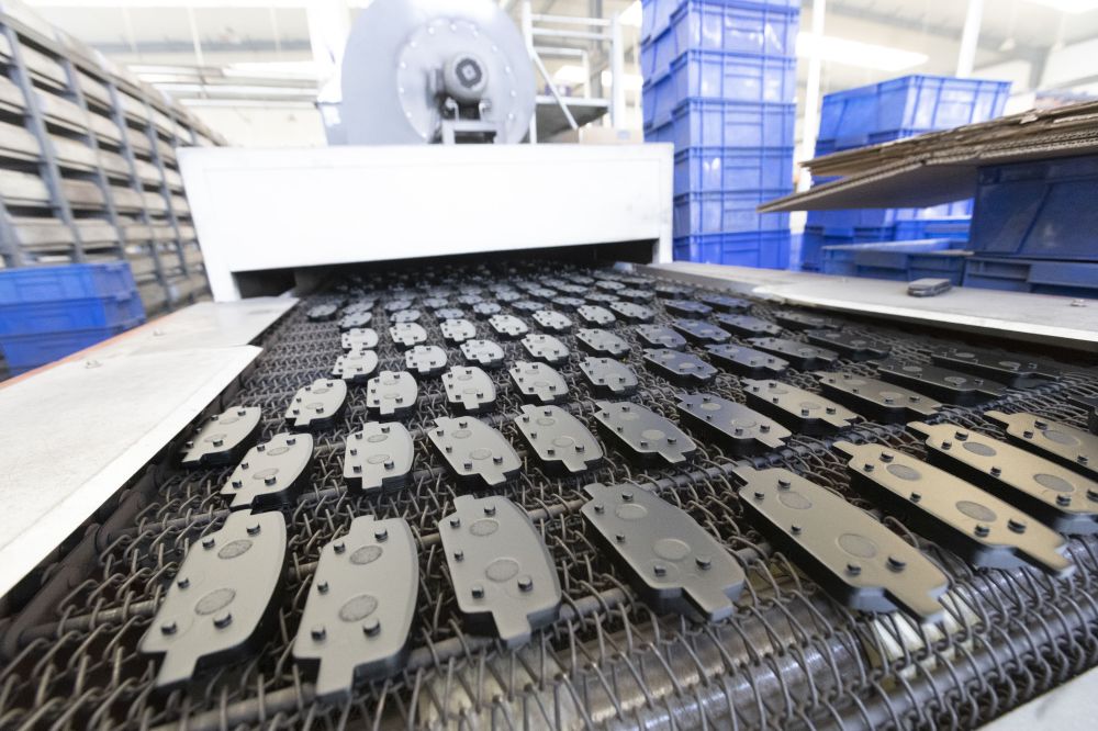 Brake pad production line